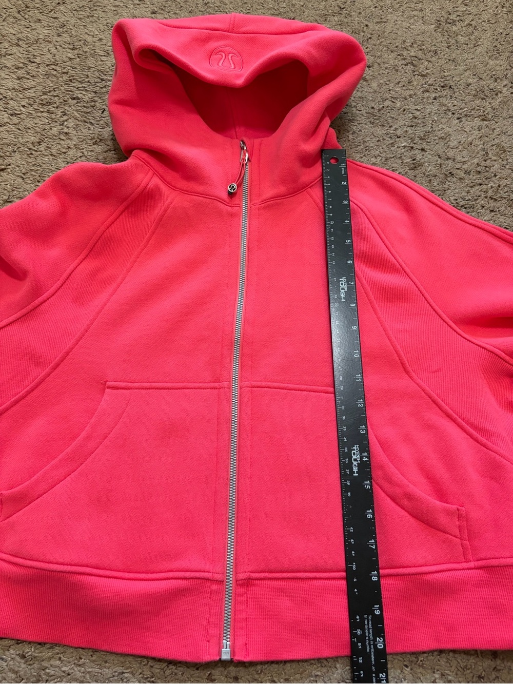 Lululemon Scuba Oversized Full-Zip Hoodie Glaze Pink, Size M / L - Picture 5 of 5